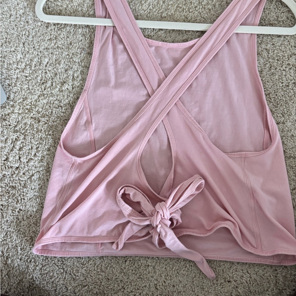 Lululemon Athletica Light Pink Tie-Back Tank Top